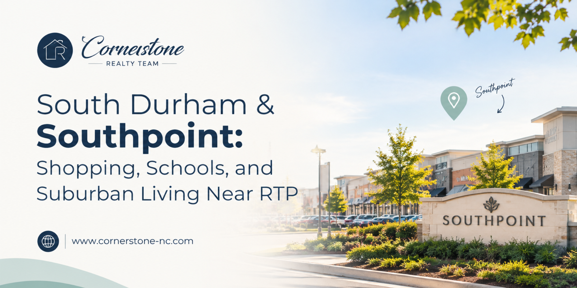 Thinking about South Durham Explore Southpoint neighborhoods, schools, housing options, shopping, green spaces, and easy access to RTP